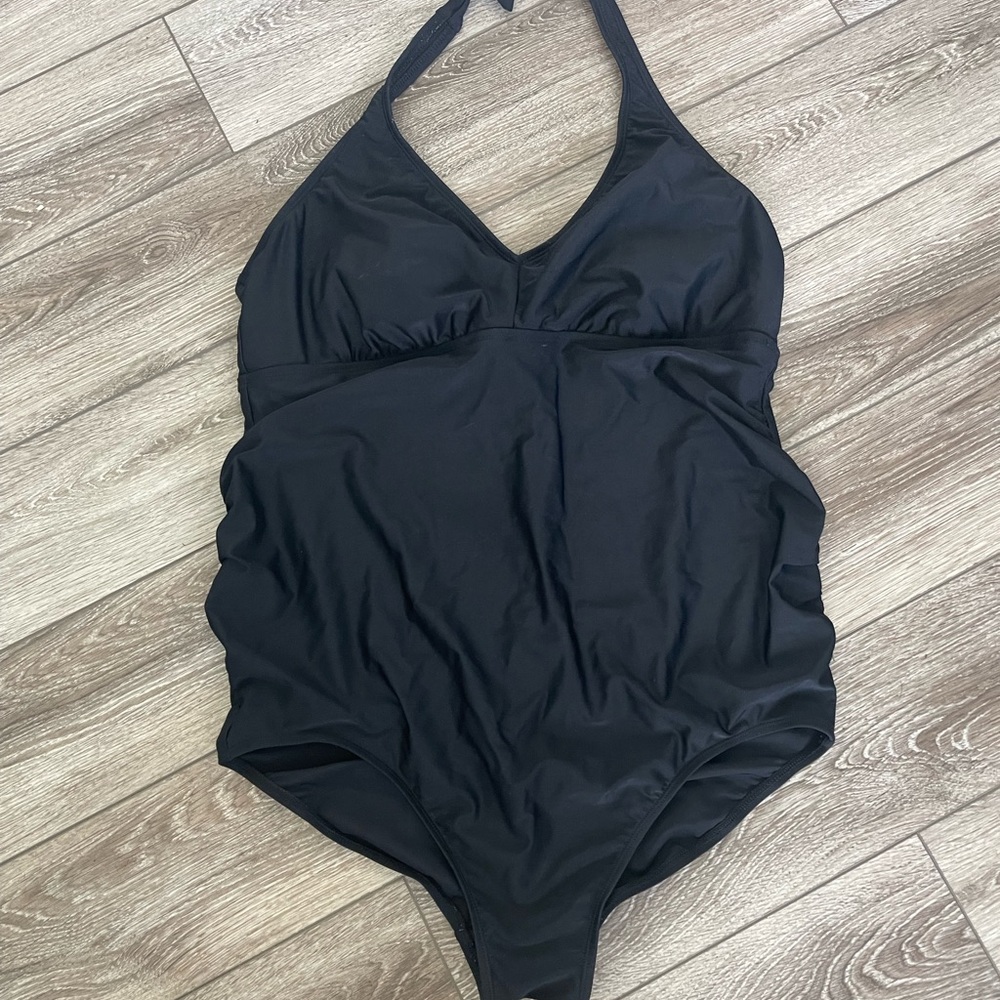 Womens maternity black swimsuit in XL